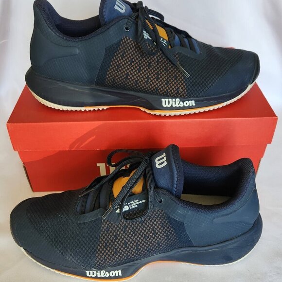 Men's WILSON Kaos Swift Tennis Shoe - Blue/Orange - M9/W10.5 - Picture 3 of 10